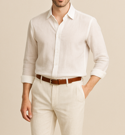 Old Money Summer Shirt – Crisp White Edition